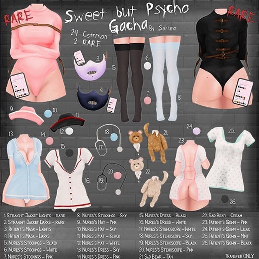 {Sakura} Nurse's Hat - Black