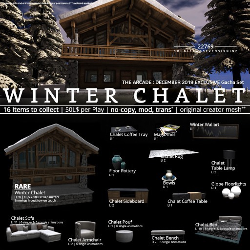 22769 - Chalet Bench - COMMON