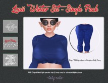 ~.lady mode.~ Louii Winter Set Single Color_blue
