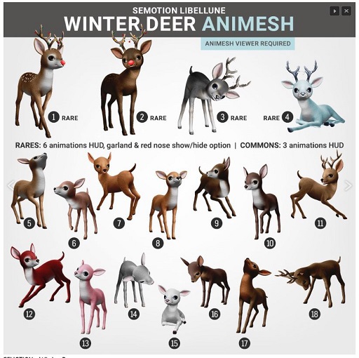 SEmotion Libellune Winter Deer Animesh #17