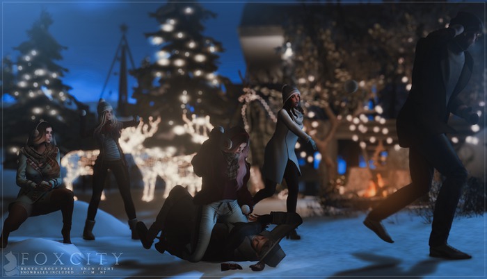 FOXCITY. Bento Group Pose - Snow Fight (HUD. Wear me)