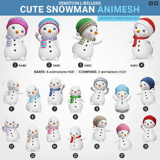 SEmotion Libellune Cute Snowman Animesh #13 sold by Danie Gartner