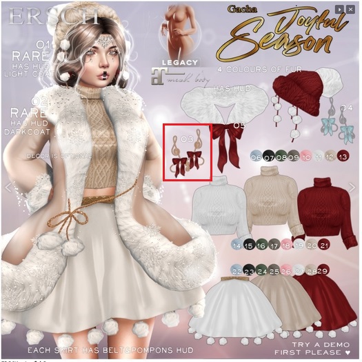 06. ERSCH - Joyful Season Gacha {unrigged} Hat -blue-