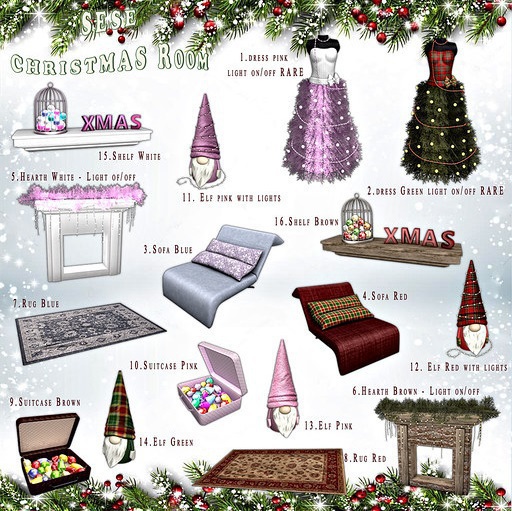 5.Sese_Christmas Room_Hearth White - Light of/off