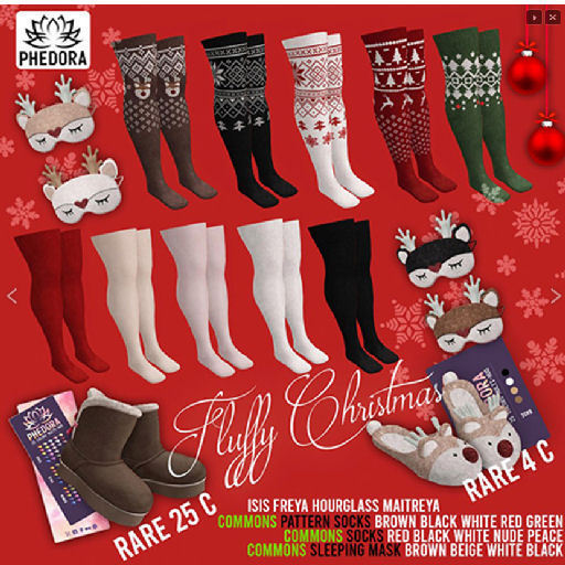 Phedora ~ Noelle Socks ~ Maitreya ~ red  {COMMON}