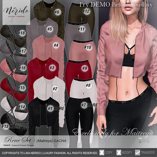 #12~Nerido~ Rene Leggins(Maitreya)-Khaki