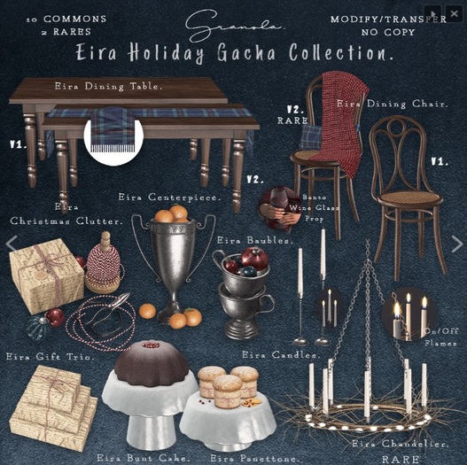  Granola. Eira Christmas Clutter. 