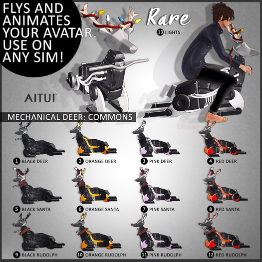 AITUI - Mechanical Deer, wear me - Red Rudolph