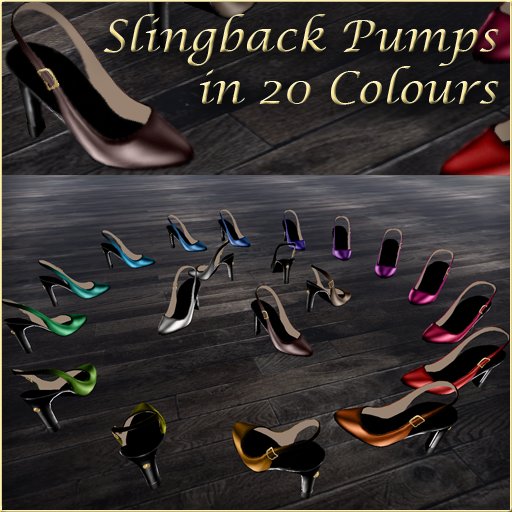 *VLC* Slingback Pumps - 20 Colours