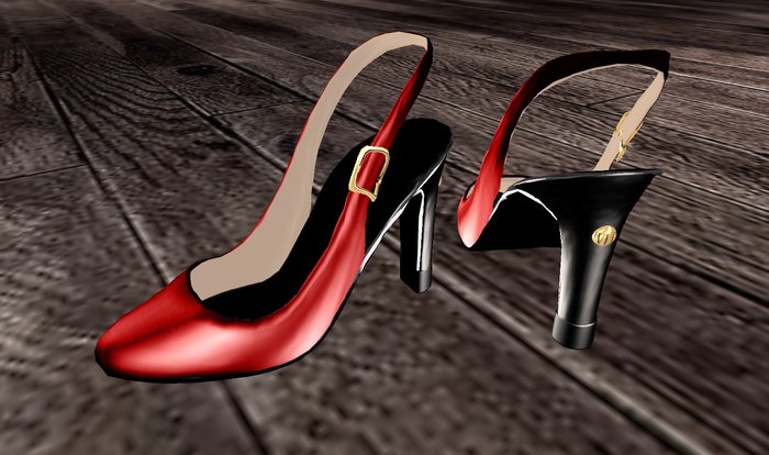*VLC* Slingback Pumps - Red