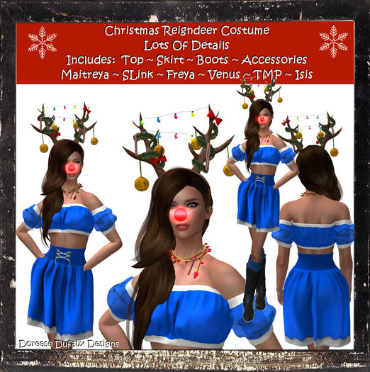 CHRISTMAS REIGNDEER BLUE BOX
