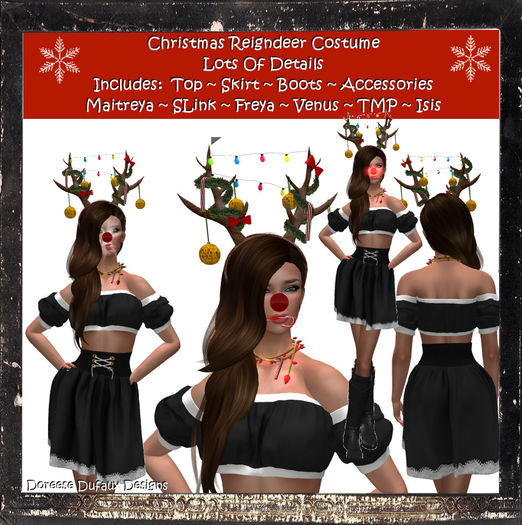 CHRISTMAS REIGNDEER BLACK BOX
