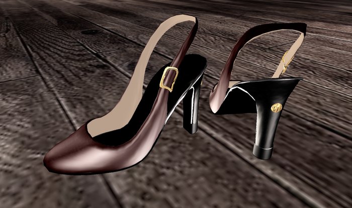 *VLC* Slingback Pumps - Warm Brown