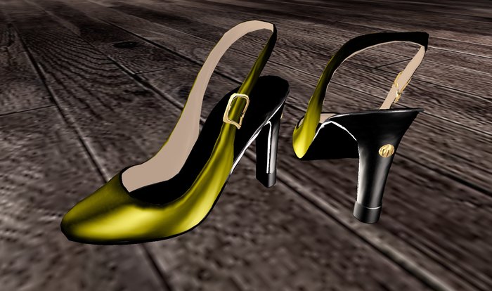 *VLC* Slingback Pumps - Yellow