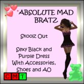 Sexy Black and Purple Dress