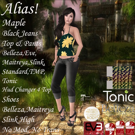 Alias! Maple w/Black Jeans *Rez Bag*