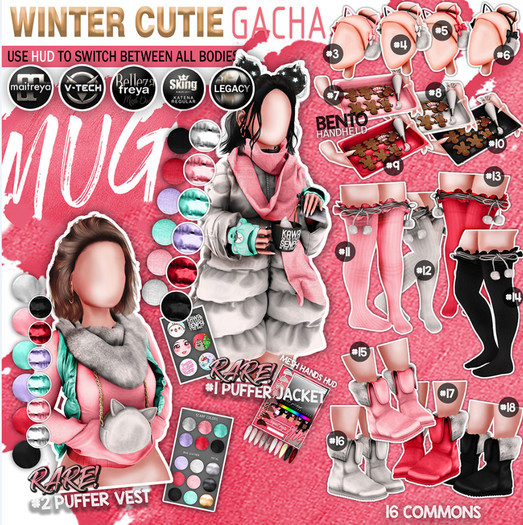 Mug - Winter Cutie - #11 Ruffle Socks Pink