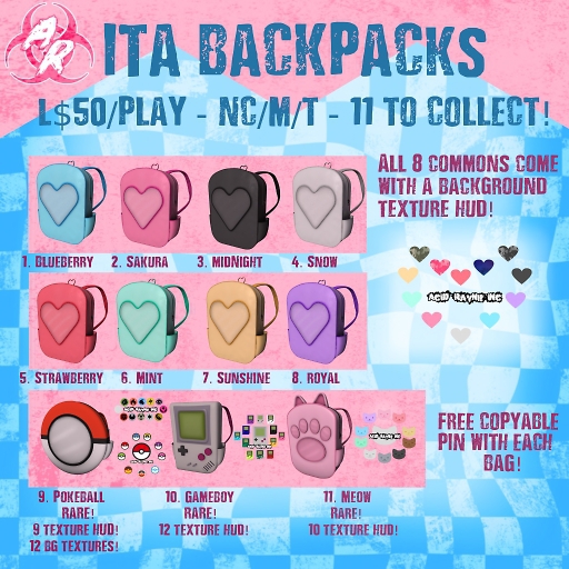 <AR> Ita Backpack Gacha - 3. Midnight - COMMON