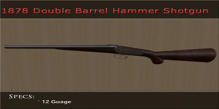 1876 Double Barrel Hammer Shotgun
