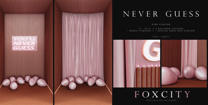 FOXCITY. Photo Booth - Never Guess (Blush) (HUD. Wear me)