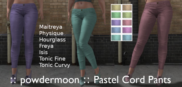 powdermoon - Pastel Cord Pants DEMO With HUD