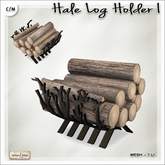 [V/W] Hale Log Holder I - Branch shaped metal rack for firewood - Mesh home accessory