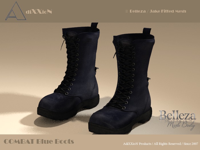 Belleza Jake .: AdiXXioN :. Boots Combat Tropa Leather Blue