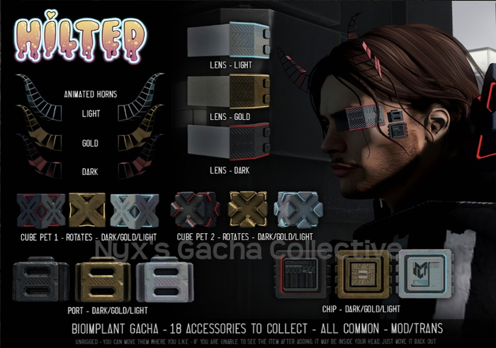 HILTED - Bioimplant Gacha - Horns - Gold (Add Me)