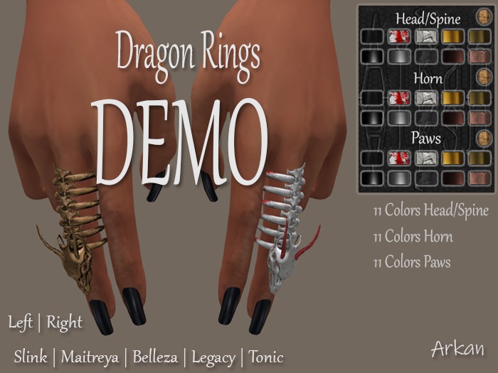 .::Arkan::. Dragon Ring + Fitmesh DEMO