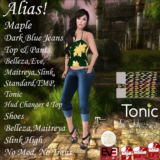 Alias! Maple w/Dark Blue Jean *Rez Bag*