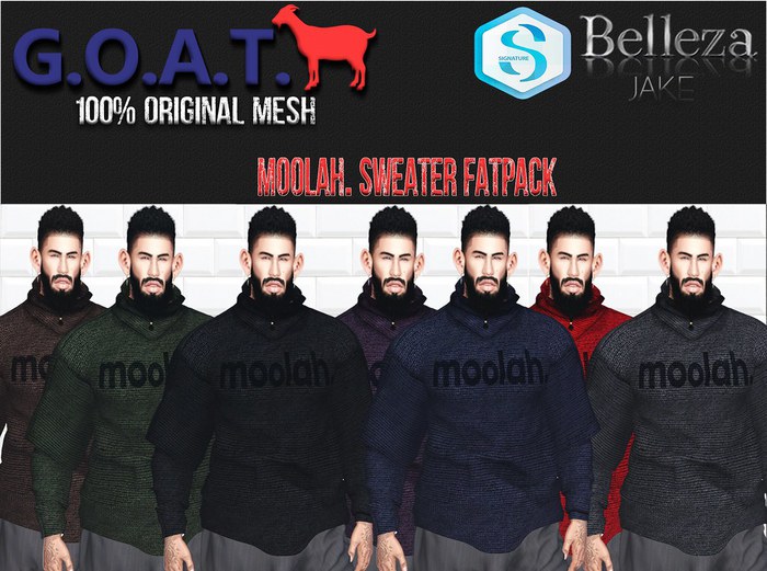 G.O.A.T. SIGNATURE GIANNI MOOLAH. SWEATER FATPACK DEMO