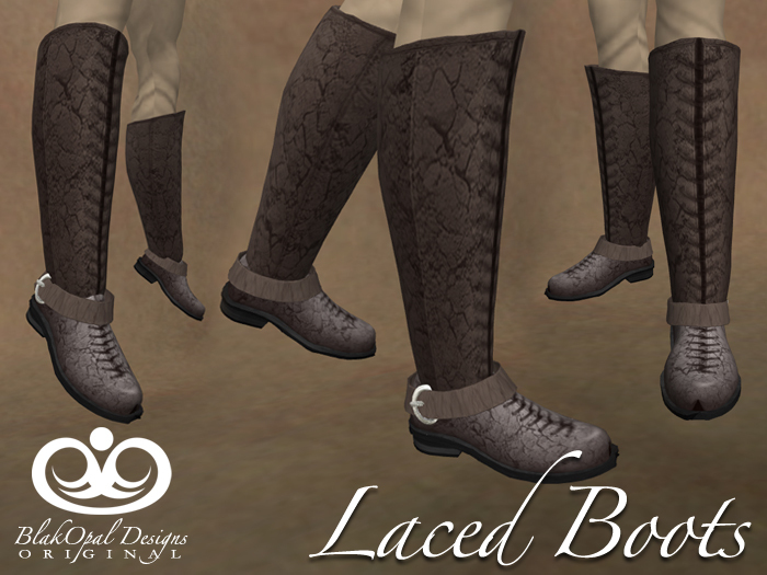 Laced Boots For Men - Weathered