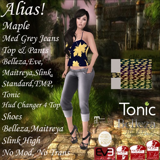 Alias! Maple w/Med Grey Jeans *Rez Bag*