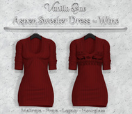 *Vanilla Bae* Aspen Dress - Wine Pack - Strip Me Collection - Maitreya / Freya / Legacy / HG