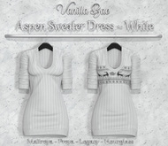 *Vanilla Bae* Aspen Dress - White Pack - Strip Me Collection - Maitreya / Freya / Legacy / HG