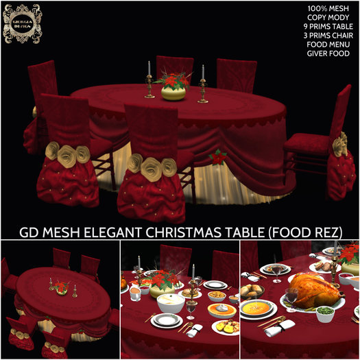 GD MESH ELEGANT CHRISTMAS TABLE (FOOD REZ)