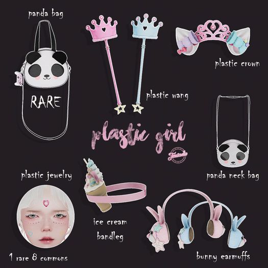 *Tentacio* Plastic girl. Plastic wand blue