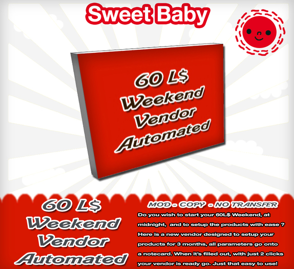 Sweet Baby - 60 L$ Weekend Vendor Automated