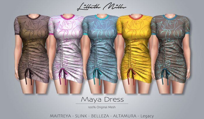 LM MAYA Dress - Silk - MULTIPACK