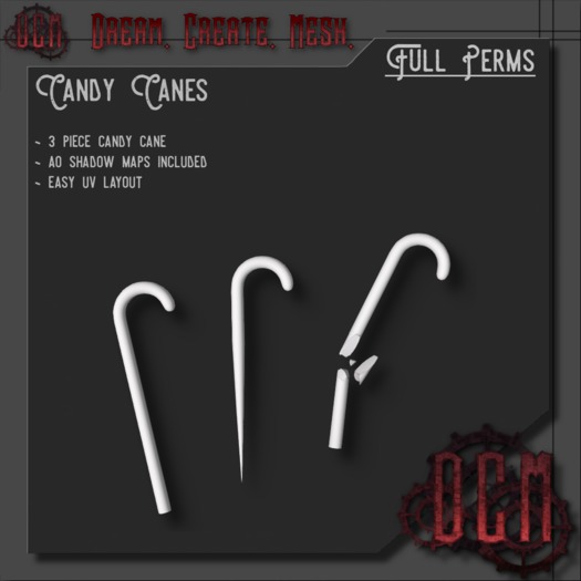 D.C.M Candy Cane Full Perm Mesh