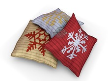 Trompe Loeil - Snowflake Pillow Bunch with animations