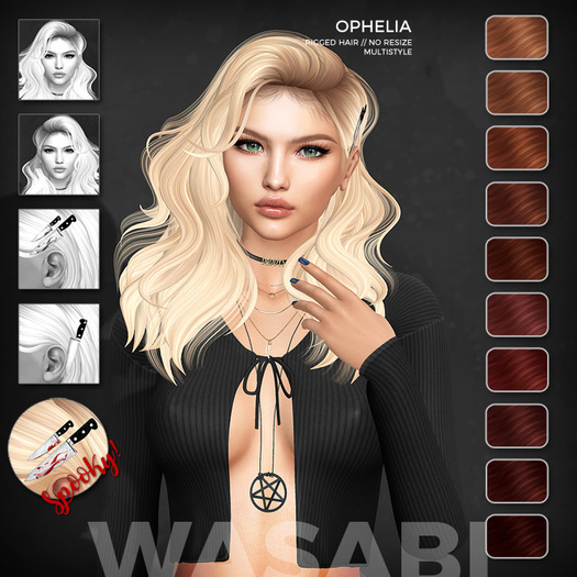 Wasabi // Ophelia Mesh Hair - Reds