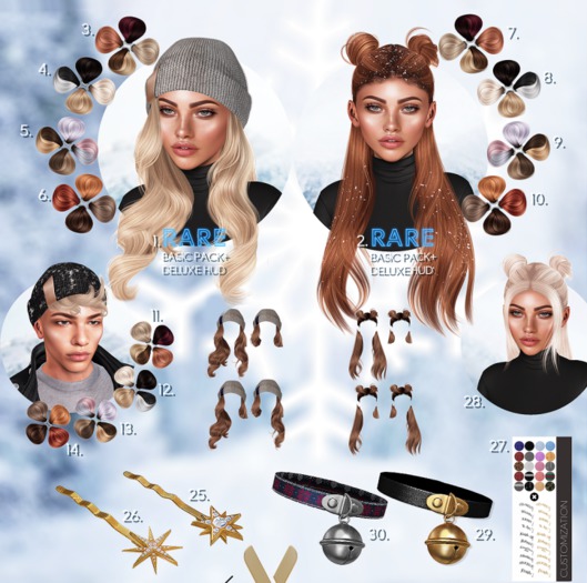 #10 DOUX - Snowflake Queen hairstyle [Brunettes and Reds]