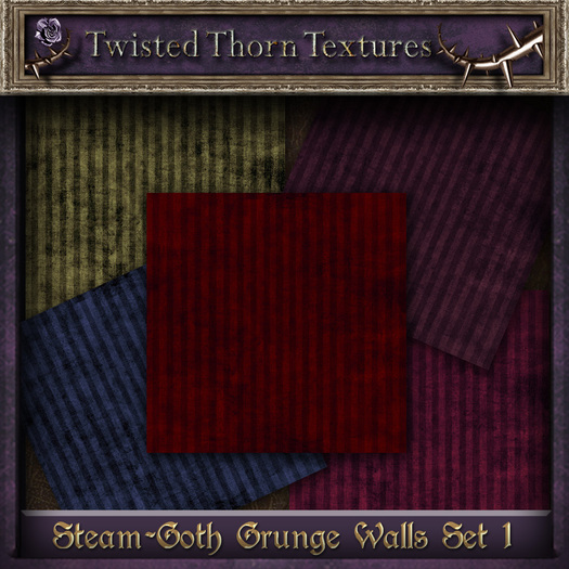 ~TTT~ Steam-Goth Grunge Walls Set 1 (Stripes)