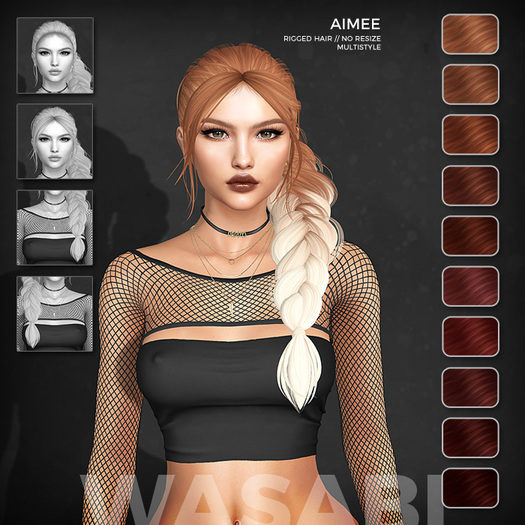 Wasabi // Aimee Mesh Hair - Reds