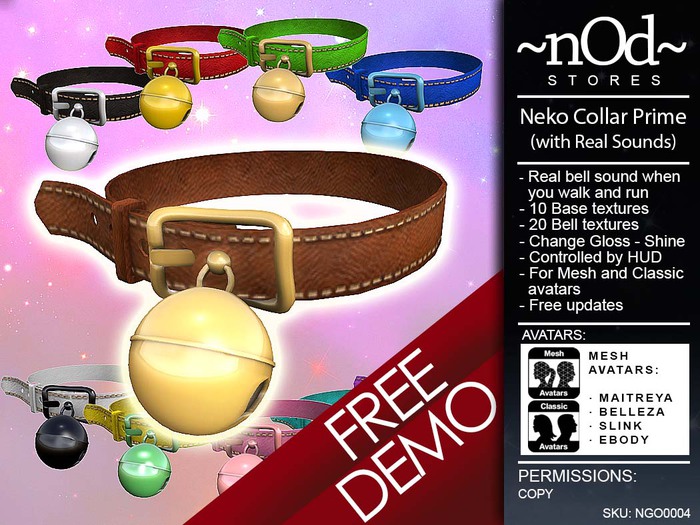 ~nOd~ Neko Collar Prime FULL DEMO (Sound) [Mesh/Classic] NGO0004