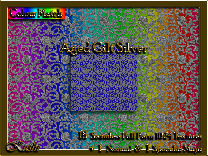 !Kushi! AgedGiltSILVER Textures -WearToUnpack