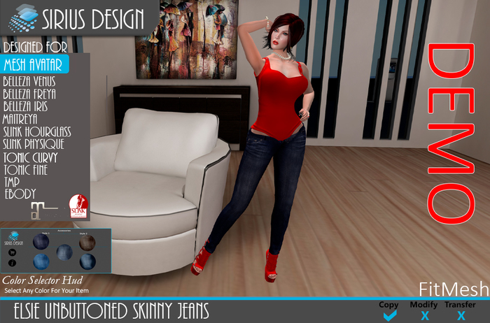 Sirius Design Elsie Skinny Jeans Boxed==DEMO==