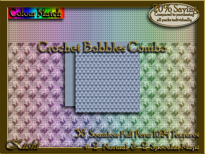 Crochet Bobbles Combo Textures