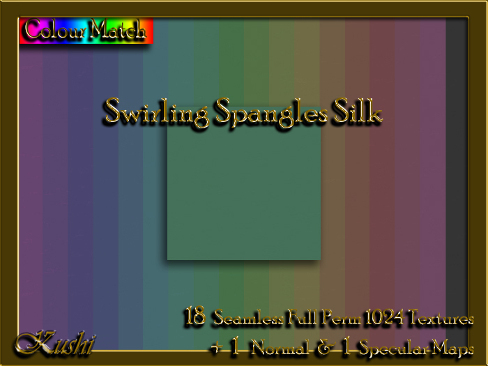 Swirling Spangles Silk Solids Textures